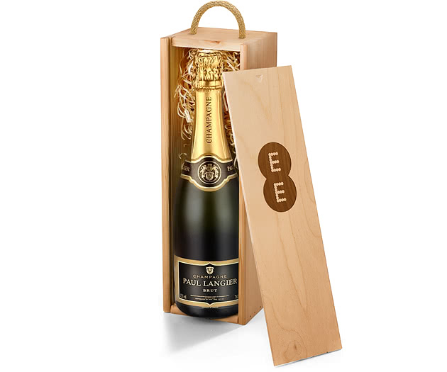 Bespoke Branded Champagne Gift Box With Engraved Lid